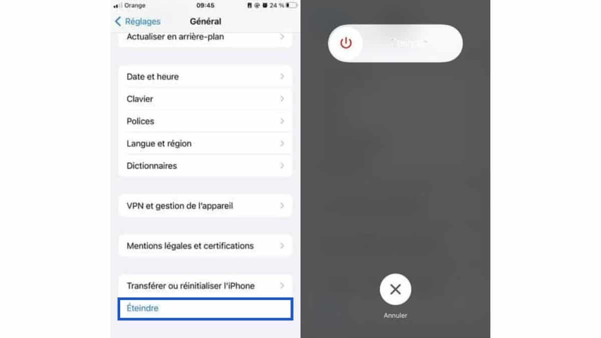 comment eteindre son iphone sans toucher l ecran