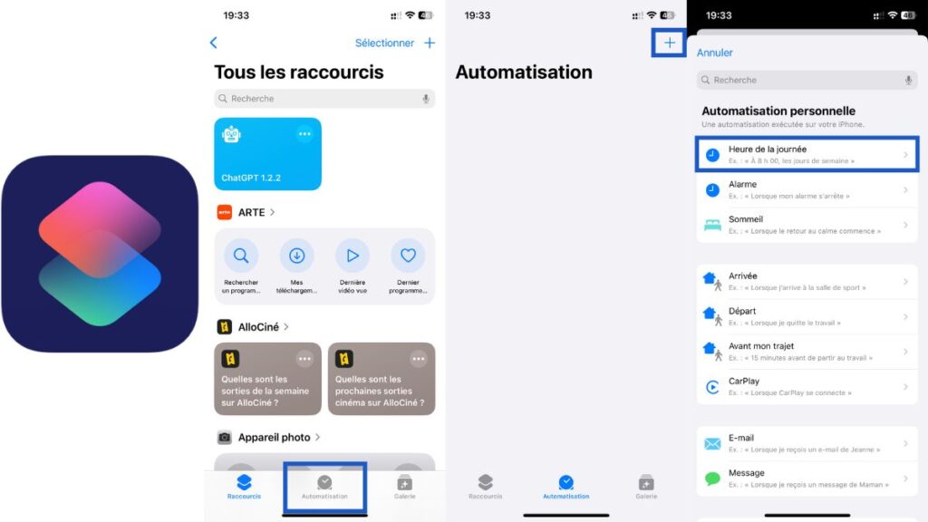 programmation d'un SMS sur iPhone