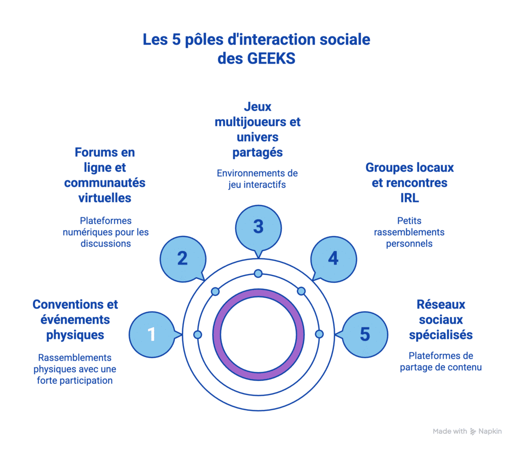 les pôles d'interaction sociale des geeks