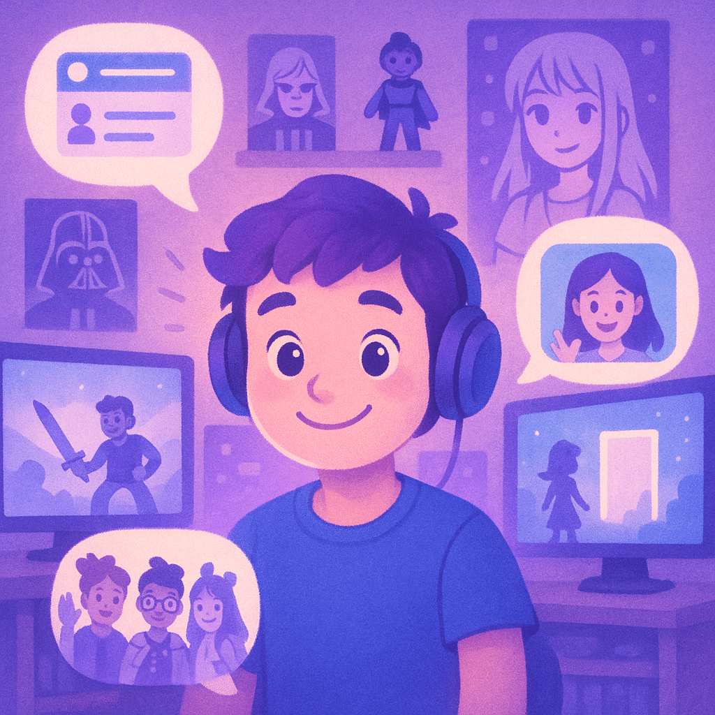 un geek dans sa chambre