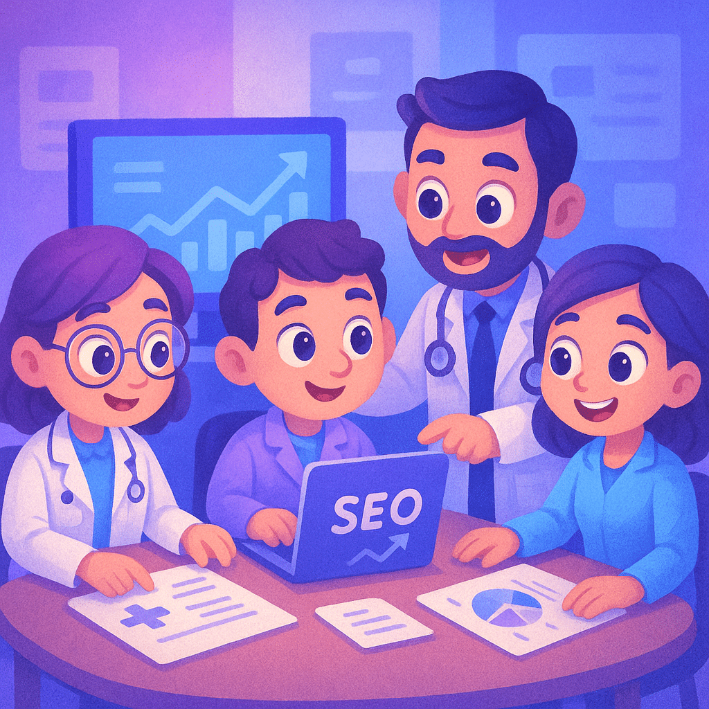 Impact des résumés IA sur le SEO médical en 2025 1 équipe médicale seo