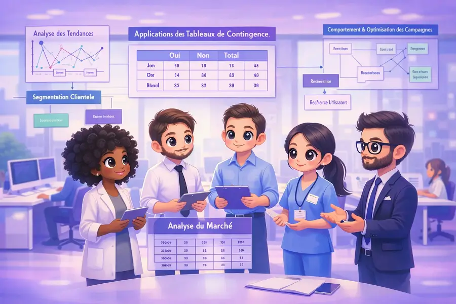 Tableau de contingence : l’analyse croisée au service de vos décisions marketing 3 applications tableau de contingence